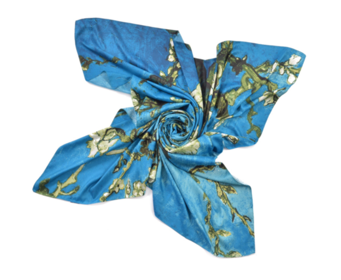 Sjaal Van Gogh Amandelbloesem silk blend