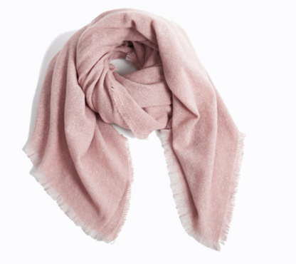 Blanket wintersjaal roze