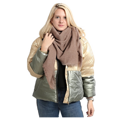 Blanket wintersjaal taupe