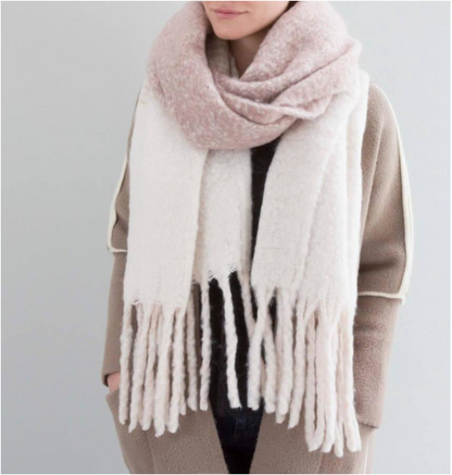 Wintersjaal oversized blush roze