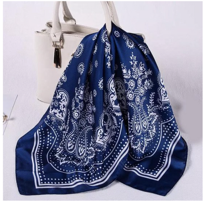 Silky bandana donkerblauw