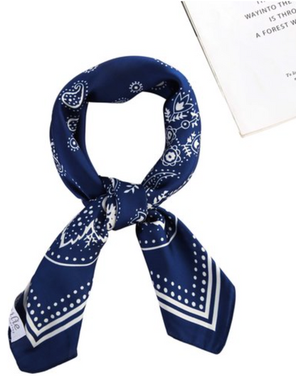 Silky bandana donkerblauw