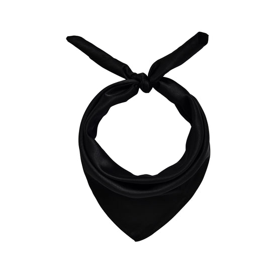 Sjaal satijn vierkant zwart